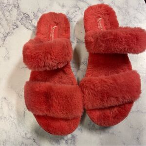 Ugg koolaburra coral faux fur slipper